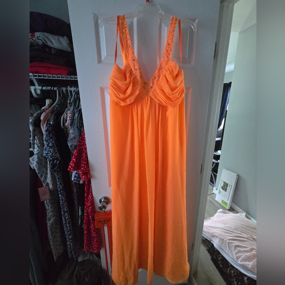 Elegant Orange Women's Nightgown